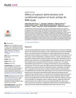 Effects of oxytocin administration and conditioned oxytocin on brain activity
