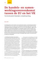 De handels- en samenwerkingsovereenkomst tussen de EU en het VK