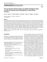 The link between parental support and adolescent negative mood in daily life: between-person heterogeneity in within-person processes