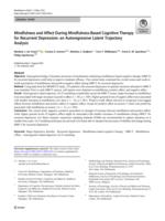 Mindfulness and affect during mindfulness-based cognitive therapy for recurrent depression: an autoregressive latent trajectory analysis