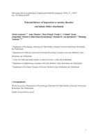 Paternal history of depression or anxiety disorder and infant-father attachment.