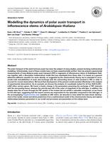 Modelling the dynamics of polar auxin transport in inflorescence stems of Arabidopsis thaliana