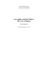 Necrophilia and elite politics: the case of Nigeria