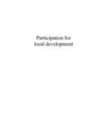 Participation for local development : the reality of decentralisation in Tanzania