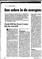 en-US^^Een zebra in de overgang; Zuid-Afrika hoort weer bij de wereld