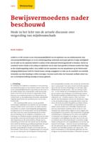 Bewijsvermoedens nader beschouwd. Mede in het licht van de actuele discussie over vergoeding van mijnbouwschade