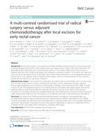A multi-centred randomised trial of radical surgery versus adjuvant chemoradiotherapy after local excision for early rectal cancer