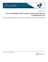 Note on the Budget of the European Union and an Internet Communication Tax