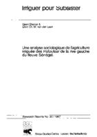 Irriguer pour subsister : une analyse sociologique de l'agriculture irriguée des Halpulaar de la rive gauche du fleuve Sénégal