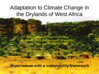 Impact of climate change on drylands in West Africa