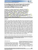 A transdiagnostic dimensional approach towards a neuropsychological assessment for addiction: an international Delphi consensus study