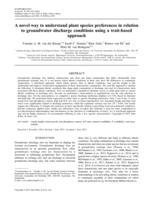 A novel way to understand plant species preferences in relation to groundwater discharge conditions using a trait-based approach