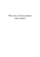 Win-wins in forest product value chains?: how governance impacts the sustainability of livelihoods based on non-timber forest products from Cameroon