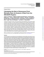 Calculating the Rate of Senescence From Mortality Data: An Analysis of Data From the ERA-EDTA Registry