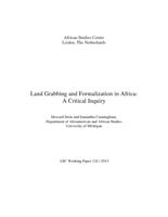 Land grabbing and formalization in Africa : a critical inquiry