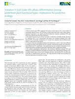 Variation in trait trade-offs allows differentiation among predefined plant functional types