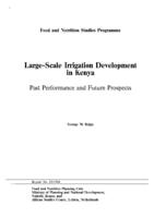 Large-scale irrigation development in Kenya : past performance and future prospects