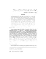 Africa and China: a strategic partnership?