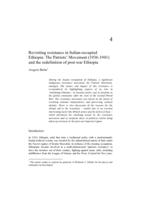 Revisiting resistance in Italian-occupied Ethiopia: the Patriots' Movement (1936-1941) and the redefinition of post-war Ethiopia