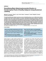 Quantifying Beta-Galactosylceramide Kinetics in Cerebrospinal Fluid of Healthy Subjects Using Deuterium Labeling