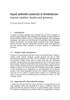 Equal addenda numerals in Kordofanian Lumun number words and gestures