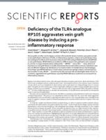 Deficiency of the TLR4 analogue RP105 aggravates vein graft disease by inducing a pro-inflammatory response.