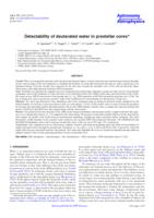 Detectability of deuterated water in prestellar cores