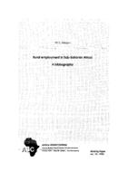 Rural employment in Sub-Saharan Africa : a bibliography