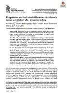 Progression and individual differences in children's series completion after dynamic testing