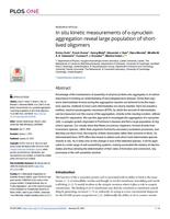 In situ kinetic measurements of α-synuclein aggregation reveal large population of short-lived oligomers