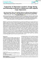 Trajectories of depression symptom change during and following treatment in adolescents with unipolar major depression
