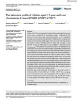 The behavioral profile of children aged 1–5 years with sex chromosome trisomy (47,XXX, 47,XXY, 47,XYY)