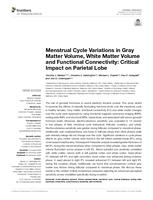 Menstrual cycle variations in gray matter density, white matter volume and functional connectivity: critical impact on parietal lobe
