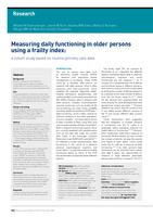 Measuring daily functioning in older persons using a frailty index: a cohort study based on routine primary care data