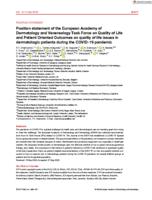 Position statement of the European Academy of Dermatology and Venereology Task Force on Quality of Life and Patient Oriented Outcomes on quality of life issues in dermatologic patients during the COVID-19 pandemic