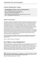 Morphological theory and neurolinguistics