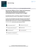 Do the joint effects of size, shape and ecocorona influence the attachment and physical eco(cyto)toxicity of nanoparticles to algae?