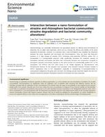 Interaction between a nano-formulation of atrazine and rhizosphere bacterial communities: atrazine degradation and bacterial community alterations