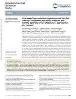 Engineered nanoselenium supplemented fish diet: toxicity comparison with ionic selenium and stability against particle dissolution, aggregation and release