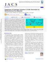 Suppression of hydrogen evolution in acidic electrolytes by electrochemical CO2 reduction