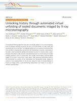 Unlocking history through automated virtual unfolding of sealed documents imaged by X-ray microtomography