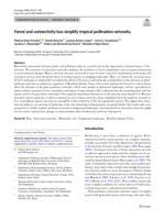 Forest and connectivity loss simplify tropical pollination networks