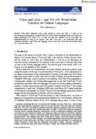 Voice and little v and VO-OV word-order variation in Chinese languages