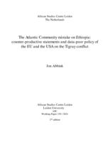 The Atlantic Community mistake on Ethiopia: counter-productive statements and data-poor policy of the EU and the USA on the Tigray conflict
