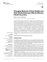 Changing between virtual reality and real-world adversely affects memory recall accuracy