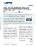 Ultrathin silicon oxide overlayers enable selective oxygen evolution from acidic and unbuffered pH-neutral seawater