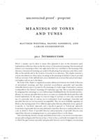 Meanings of tones and tunes