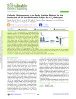 Cathodic disintegration as an easily scalable method for the production of Sn- and Pb-based catalysts for CO2 reduction