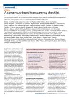 A consensus-based transparency checklist