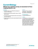 Effects of a seismic survey on movement of free-ranging Atlantic cod